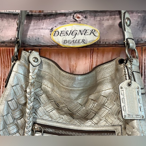 COACH THOMPSON Woven Metallic Juliette XL Bag # 11980 - Picture 3 of 13